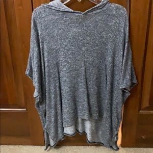 Abercrombie short sleeved sparkly gray sweater